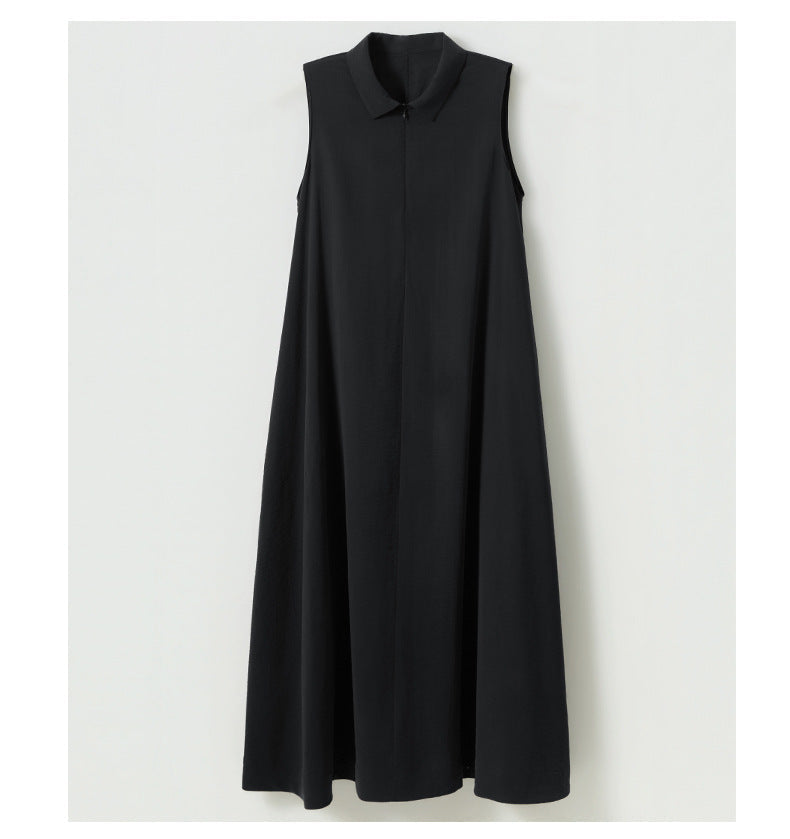 New Loose-Fit Sleeveless Silk Dress